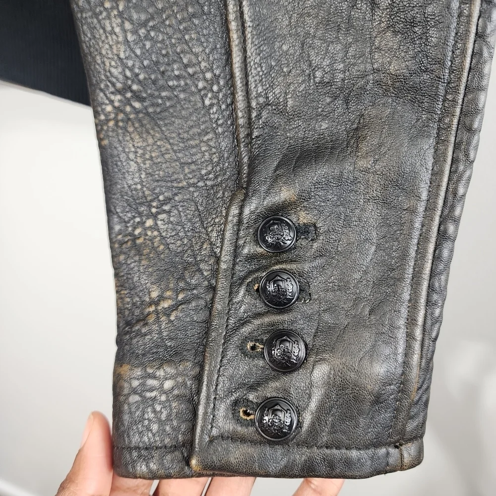NWT The Kooples Embossed Sheep Leather Jacket